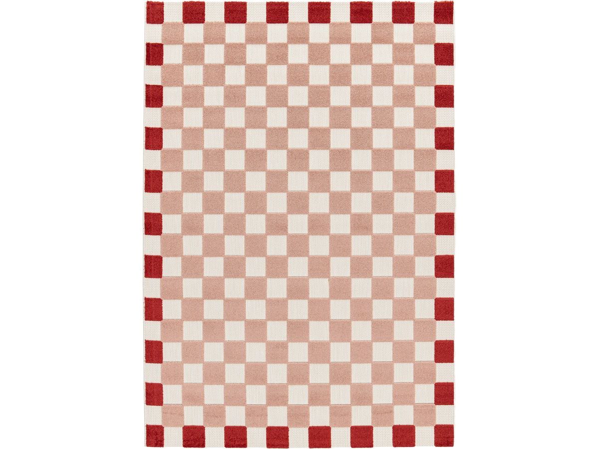 Tapis poils ras MYRLIE motif damier Tapis poils ras MYRLIE motif damier