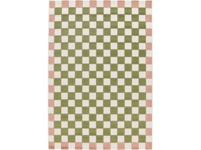 Tapis poils ras MYRLIE motif damier