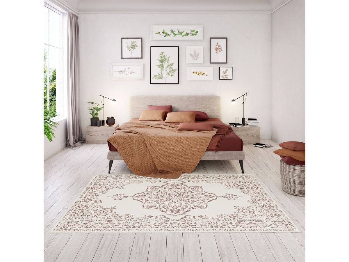 Tapis tissé plat SAMI motif vintage