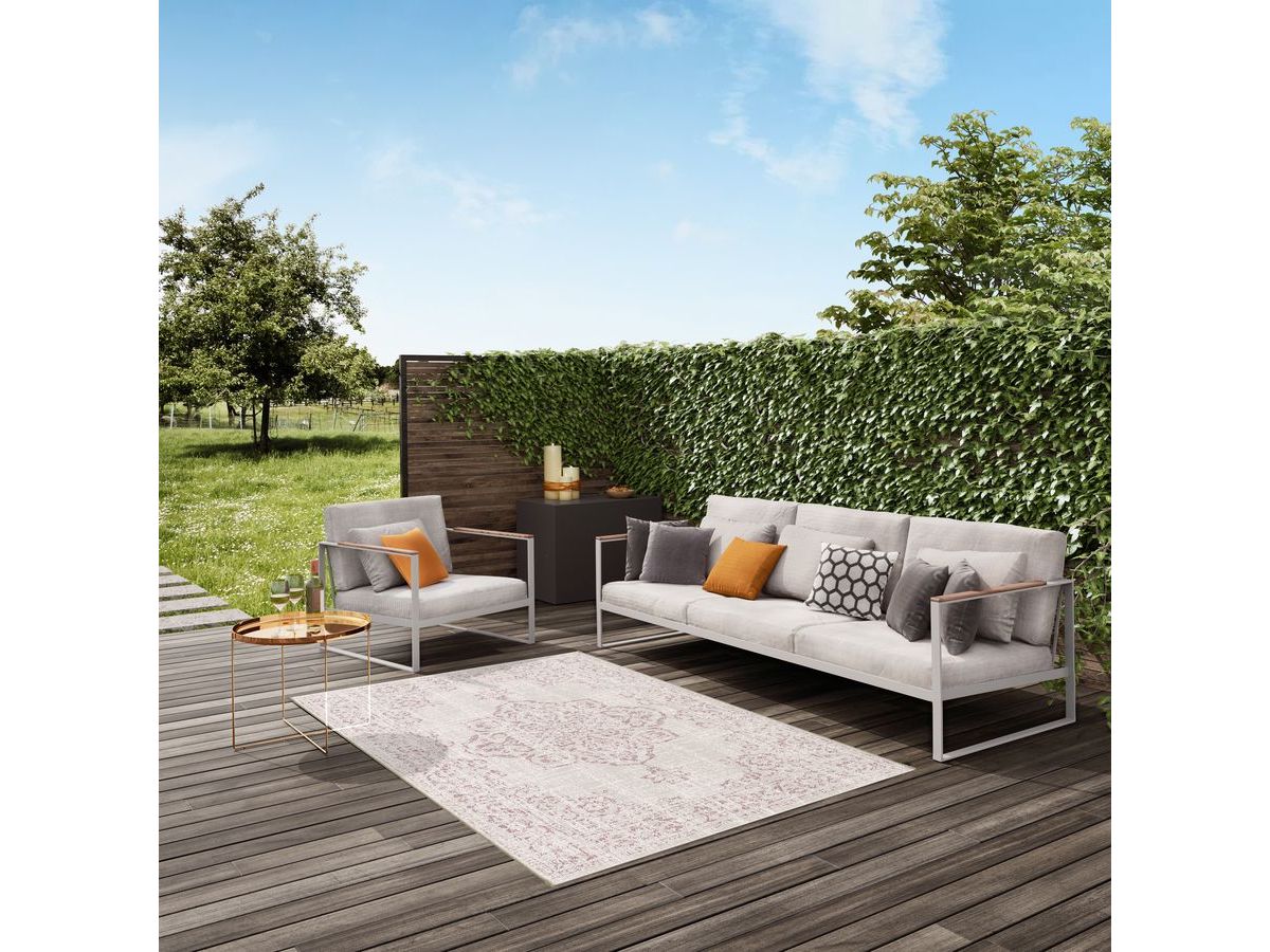 Tapis tissé plat SAMI motif vintage