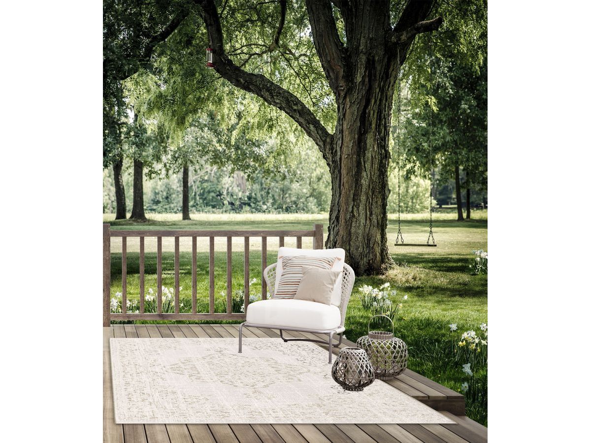 SAMI gladgeweven vloerkleed, vintage patroon