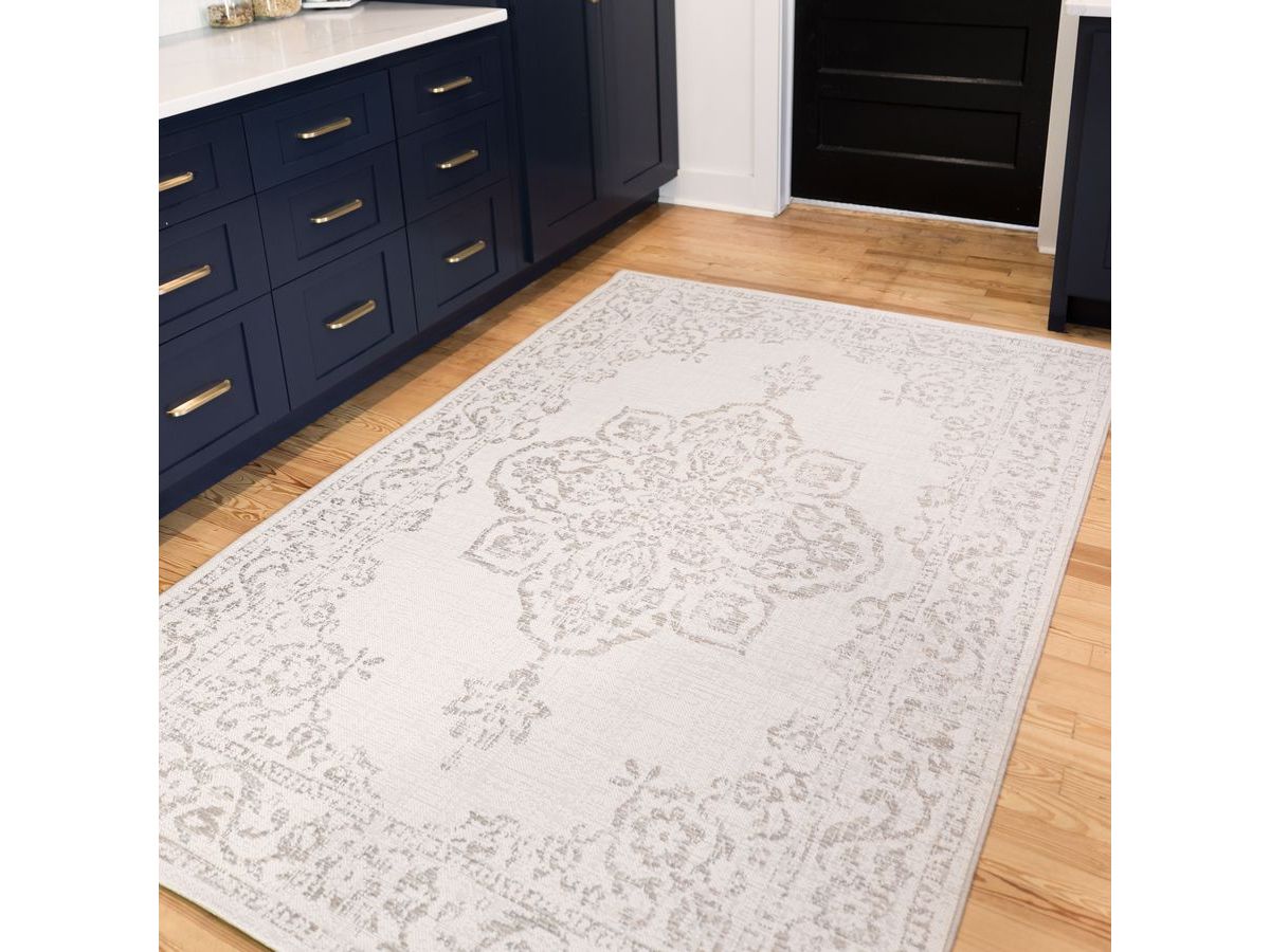 SAMI gladgeweven vloerkleed, vintage patroon