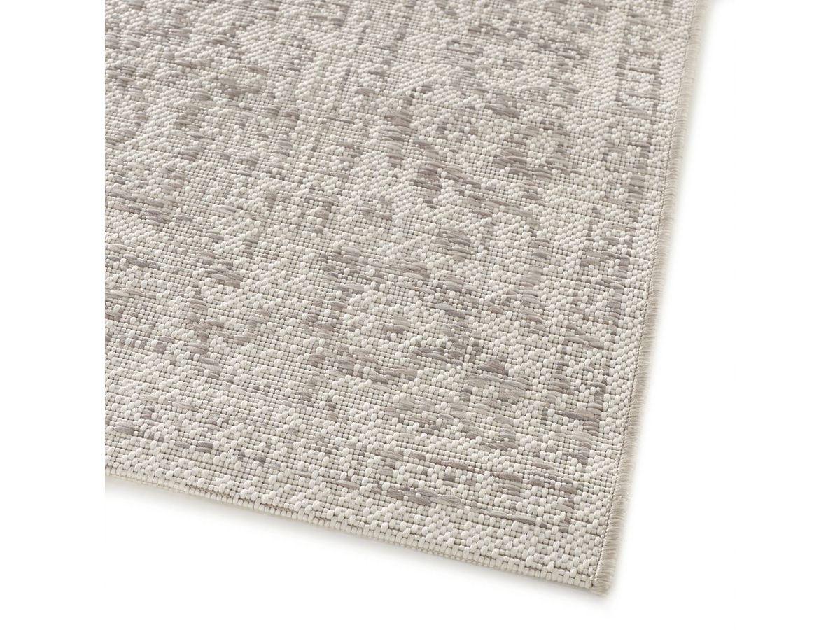 Tapis tissé plat SAMI motif vintage gris — vue 5
