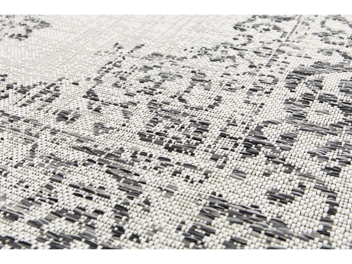 Tapis tissé plat SAMI motif vintage noir — vue 6