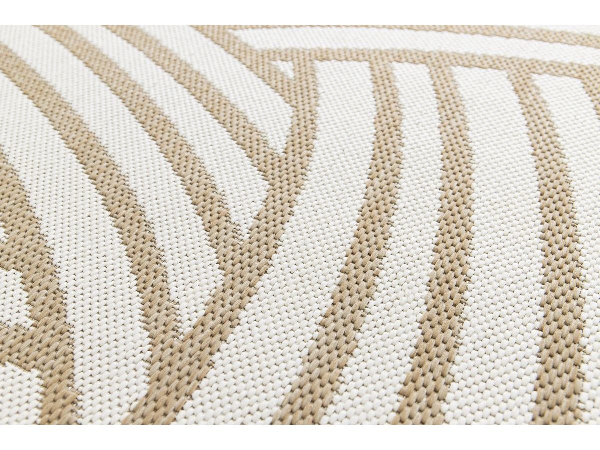 Tapis tissé plat KAEL motif abstrait marron — vue 6