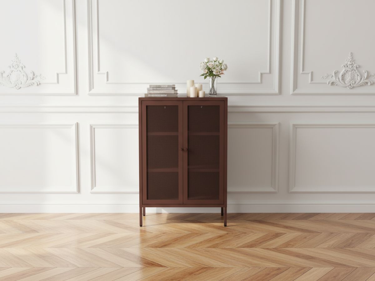 Buffet haut 2 portes 70 cm CLARA métal édition limitée