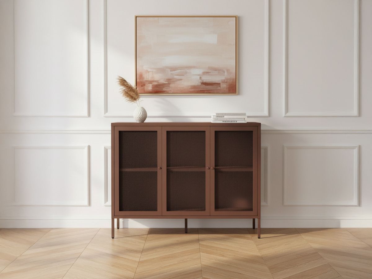 Buffet 3 portes 120 cm CLARA métal édition limitée