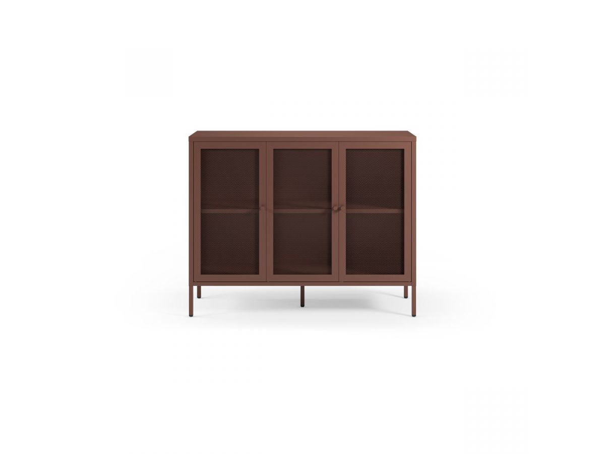 Buffet 3 portes 120 cm CLARA métal édition limitée bordeaux — vue 6