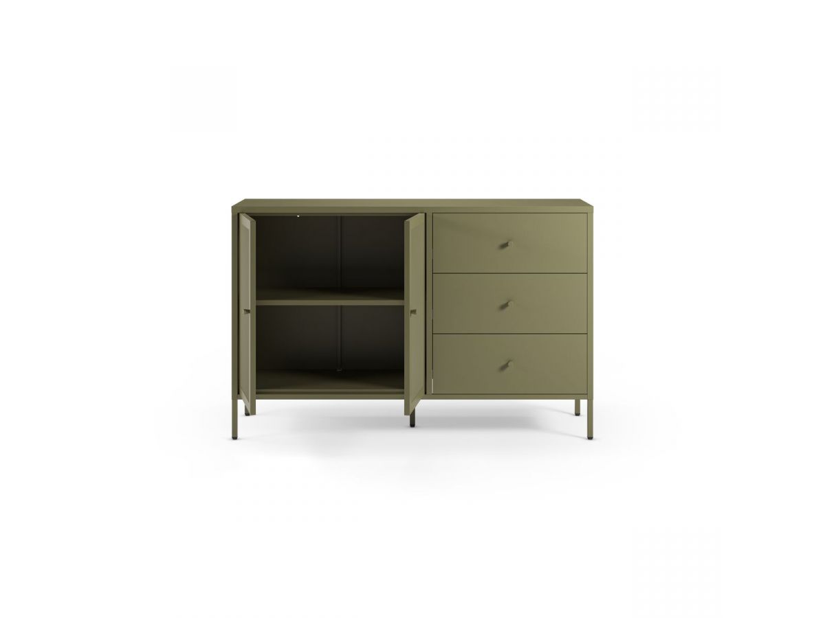 Buffet 2 portes 3 tiroirs 140 cm CLARA métal édition limitée