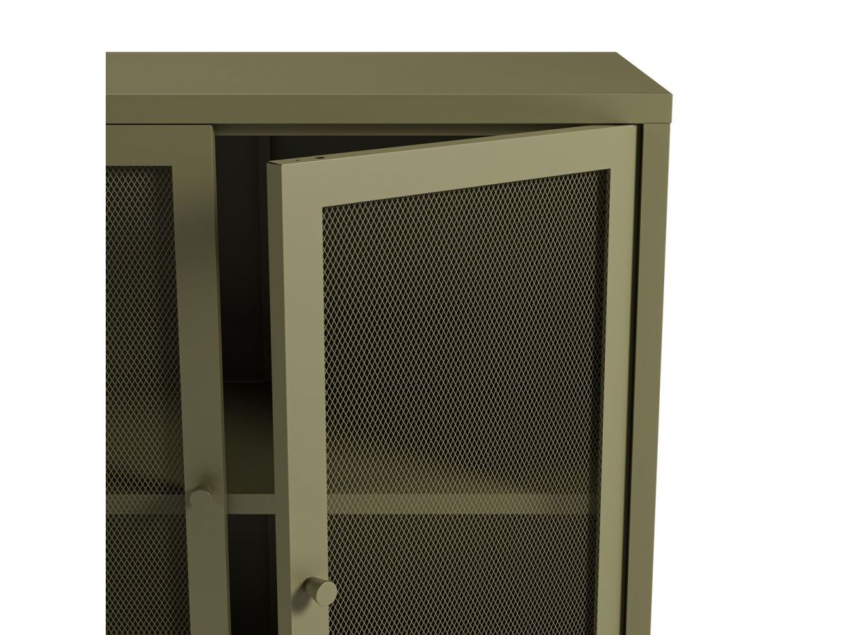 CLARA 4-deurs tv-meubel 160 cm metaal + CLARA 3-deurs dressoir 120 cm metaal limited edition