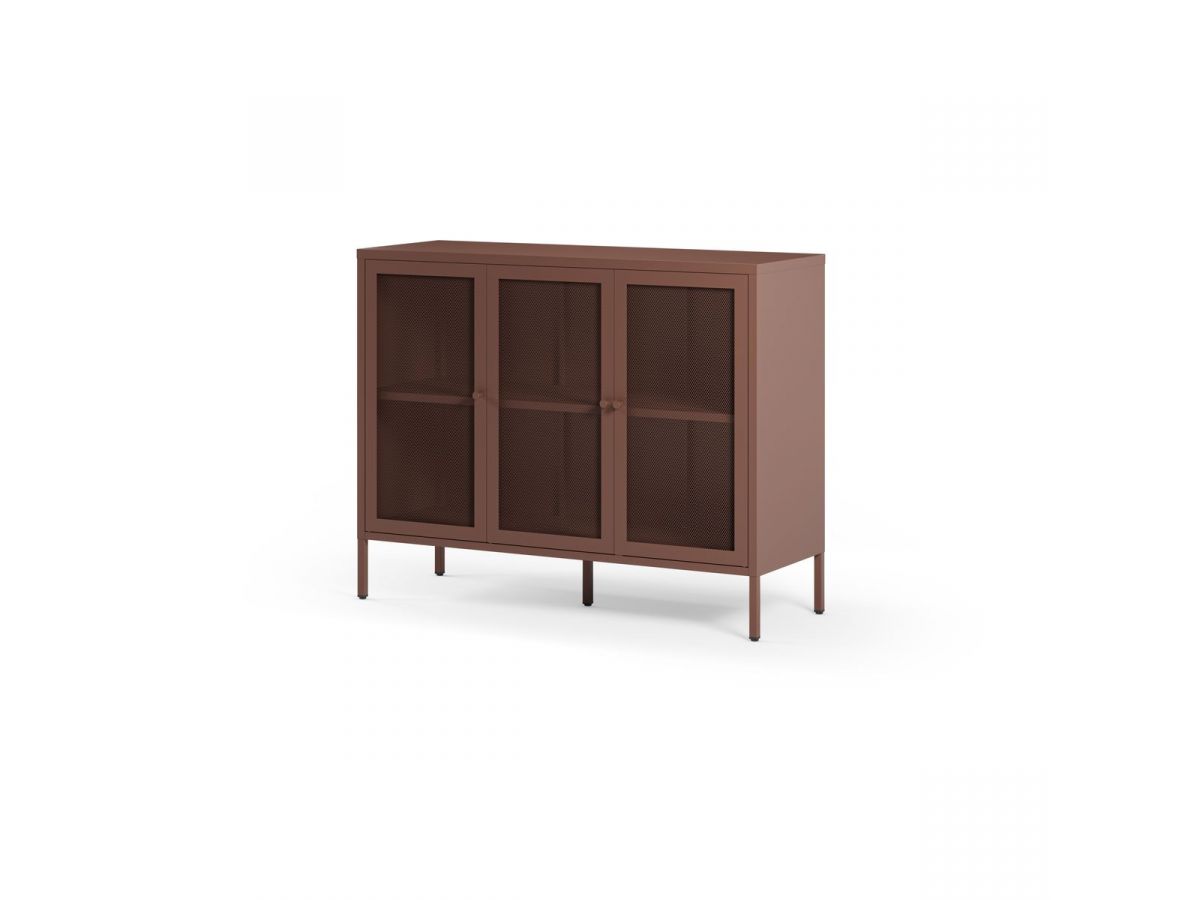 CLARA 4-deurs tv-meubel 160 cm metaal + CLARA 3-deurs dressoir 120 cm metaal limited edition