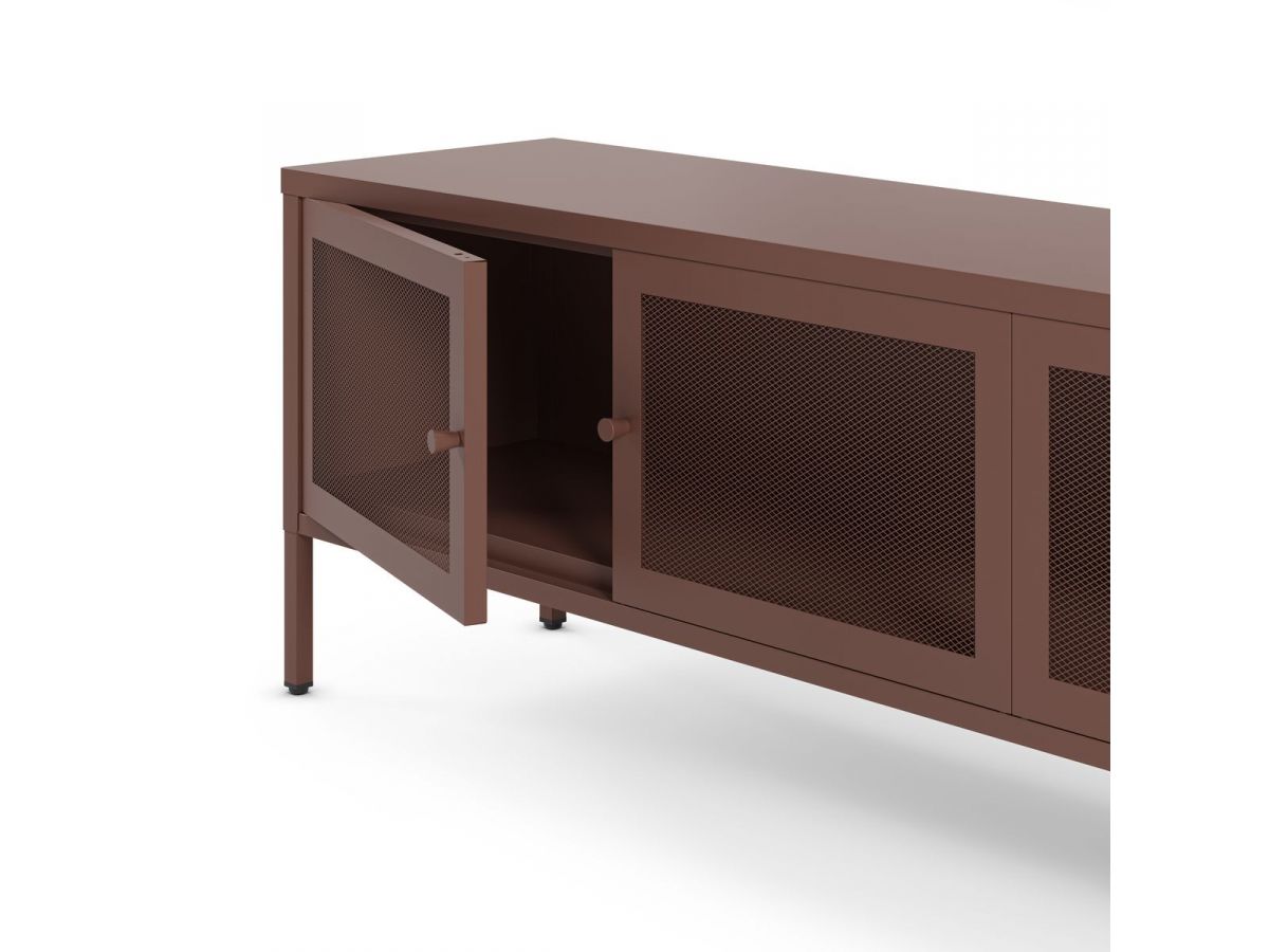 CLARA 4-deurs tv-meubel 160 cm metaal + CLARA 3-deurs dressoir 120 cm metaal limited edition