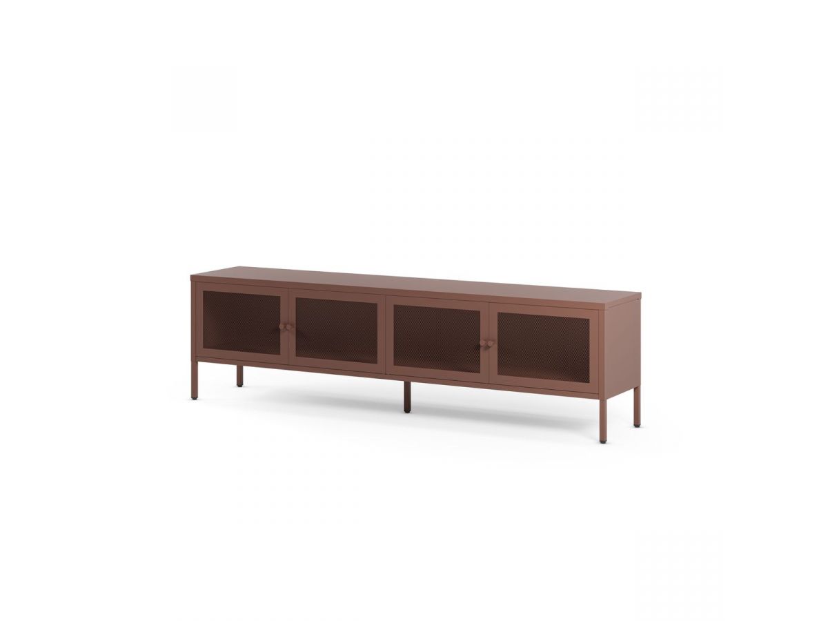 CLARA 4-deurs tv-meubel 160 cm metaal + CLARA 3-deurs dressoir 120 cm metaal limited edition