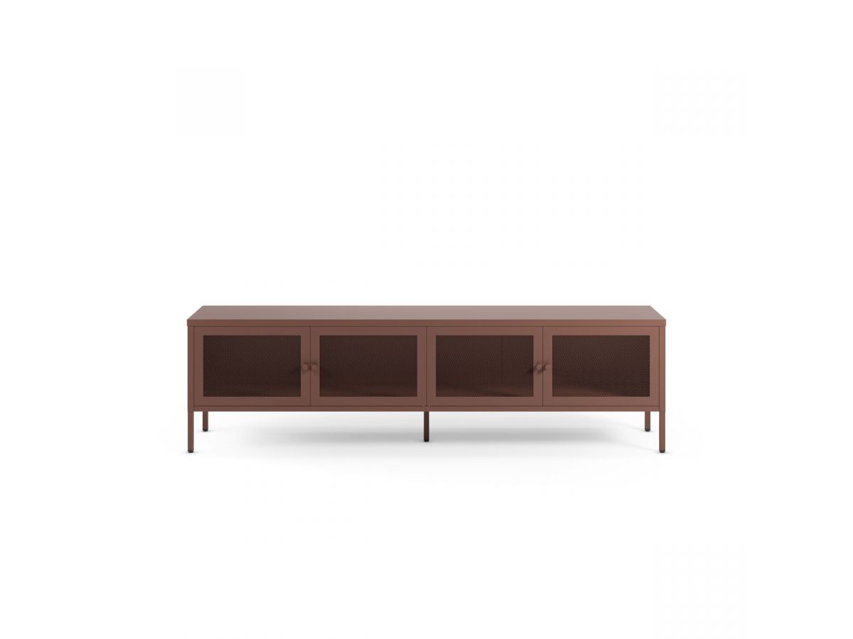 CLARA 4-deurs tv-meubel 160 cm metaal + CLARA 3-deurs dressoir 120 cm metaal limited edition