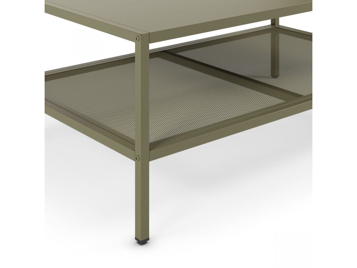 CLARA 4-deurs tv-meubel 160 cm metaal + CLARA 2-deurs hoog dressoir 70 cm metaal + CLARA 100 cm salontafel metaal limited edition