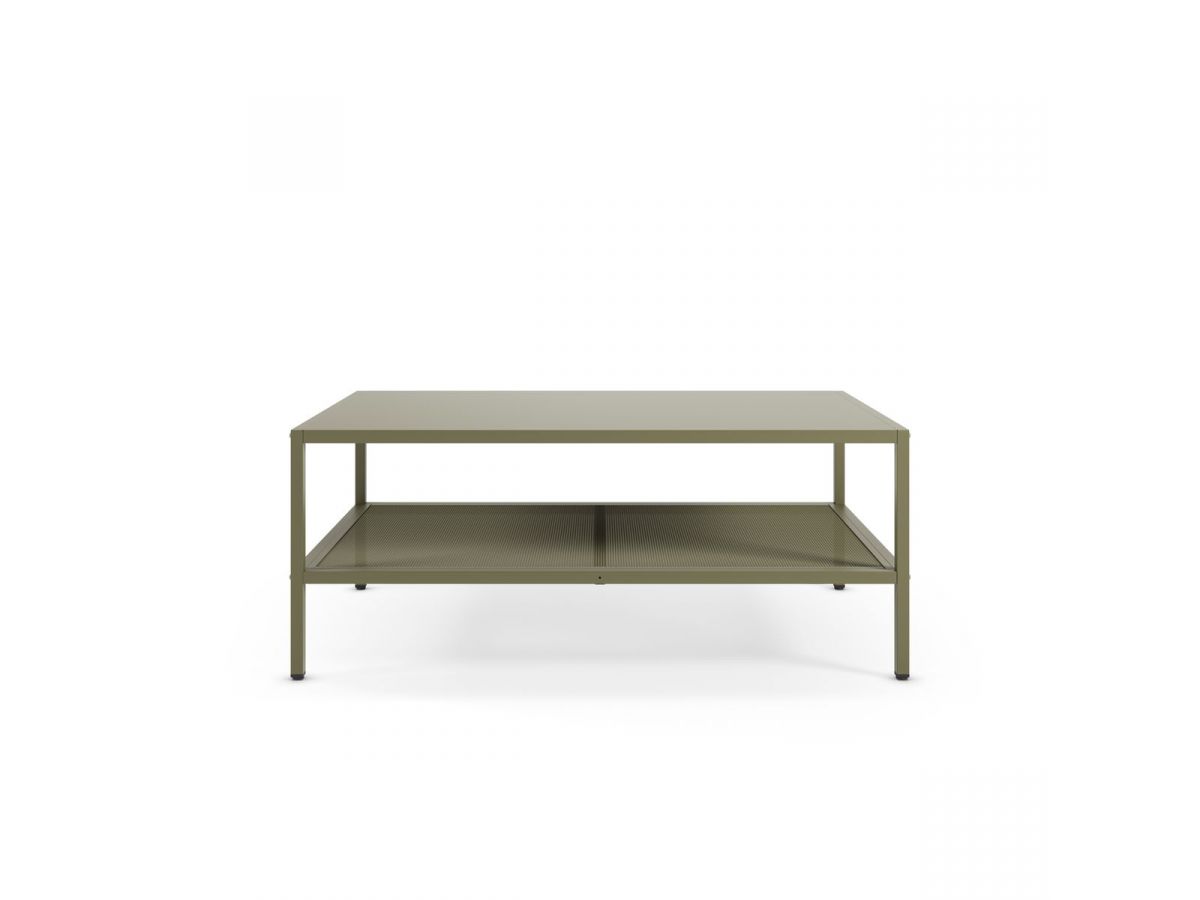 CLARA 4-deurs tv-meubel 160 cm metaal + CLARA 2-deurs hoog dressoir 70 cm metaal + CLARA 100 cm salontafel metaal limited edition