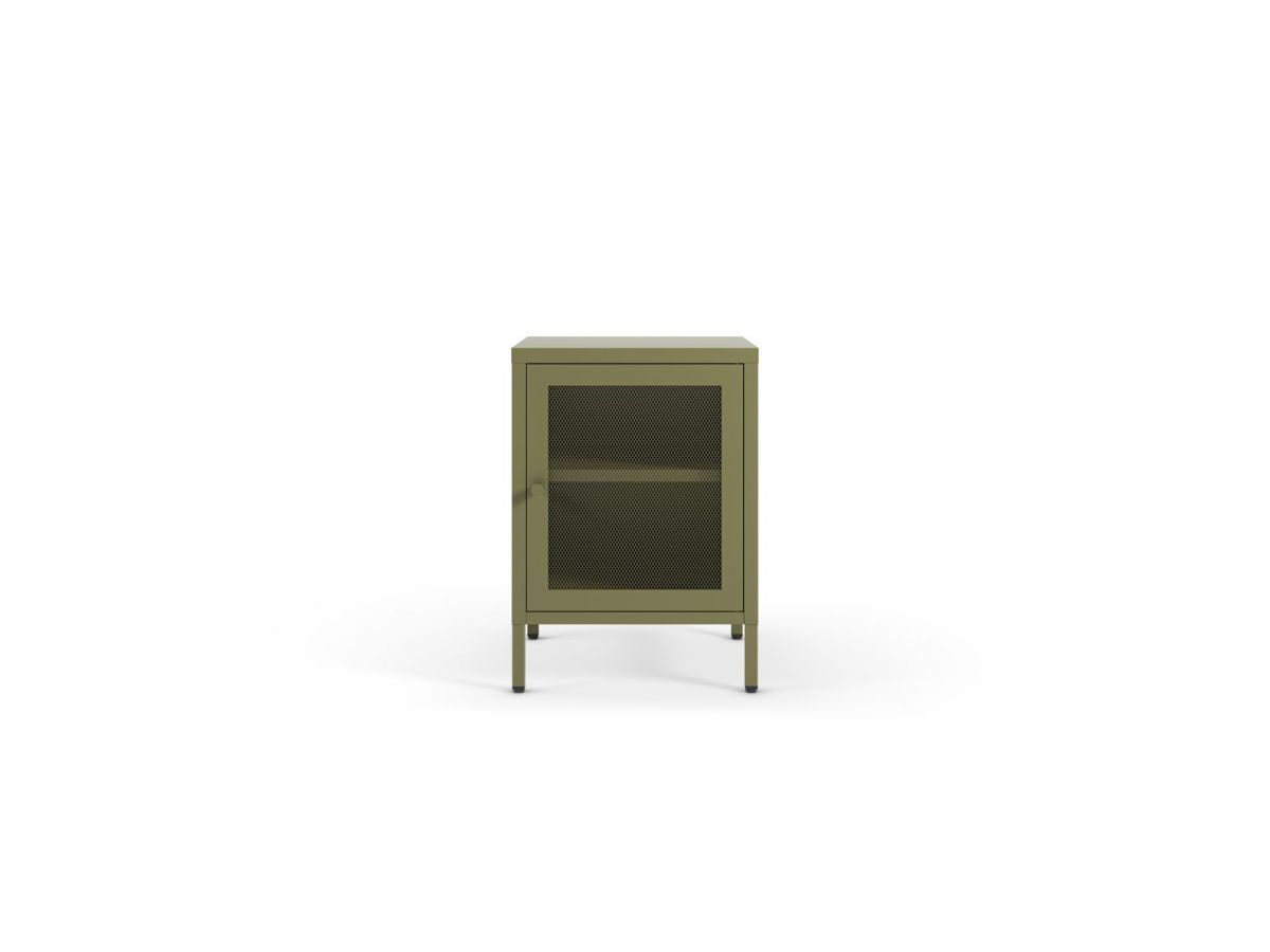 Lot de 2 chevets 1 porte CLARA métal édition limitée vert — vue 6