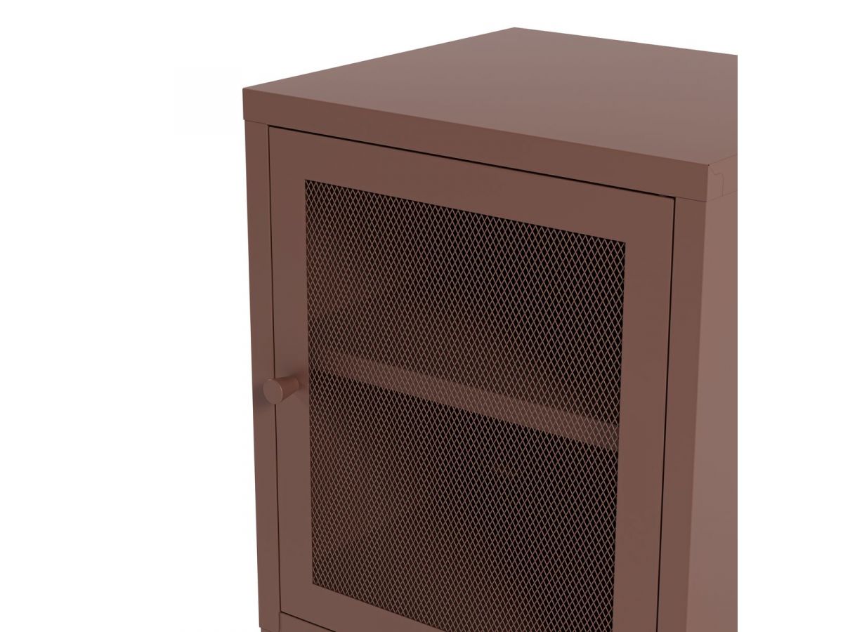 Lot de 2 chevets 1 porte CLARA métal édition limitée