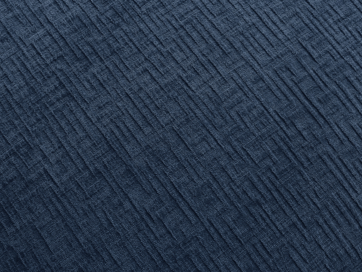 Canapé d'angle fixe modulable avec têtières JANA tissu texturé avec 2 chauffeuses, 1 angle et 2 poufs