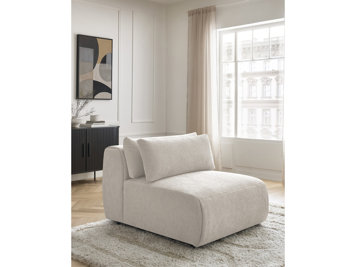 JANA modulaire bank 1-zits chaise longue met hoofdsteun, structuurstof