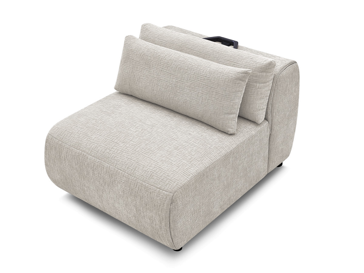 JANA modulaire bank 1-zits chaise longue met hoofdsteun, structuurstof