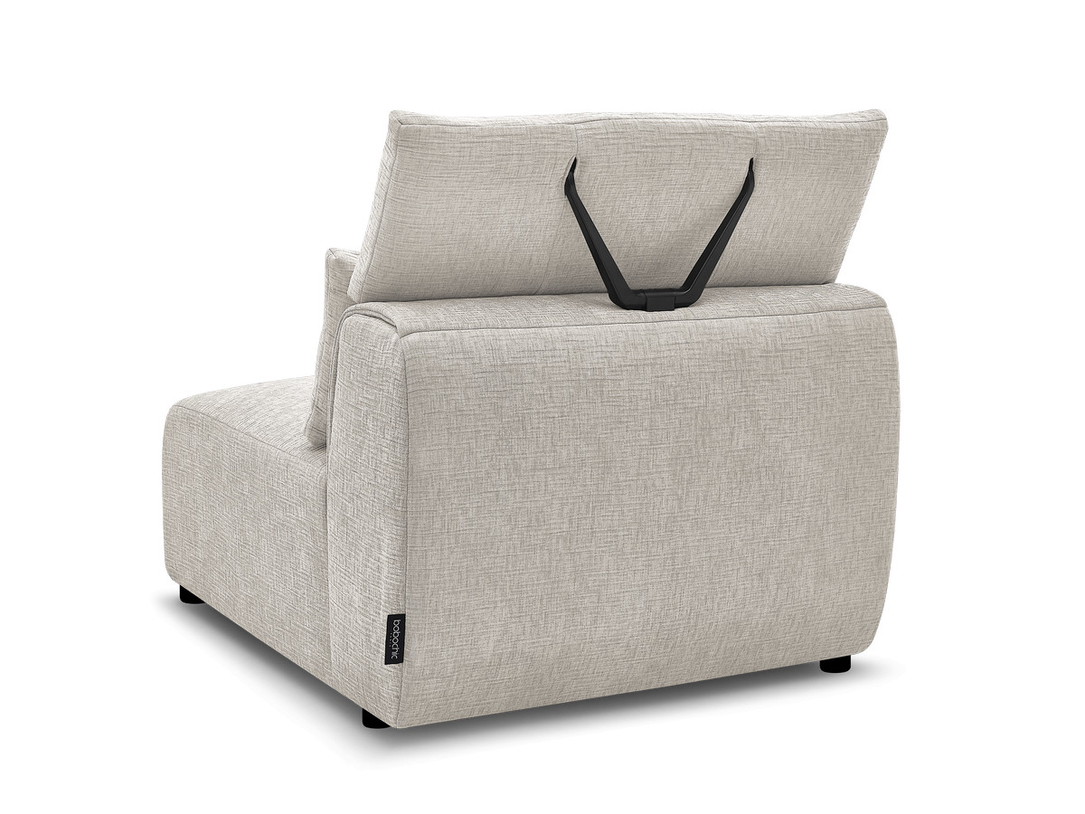 JANA modulaire bank 1-zits chaise longue met hoofdsteun, structuurstof