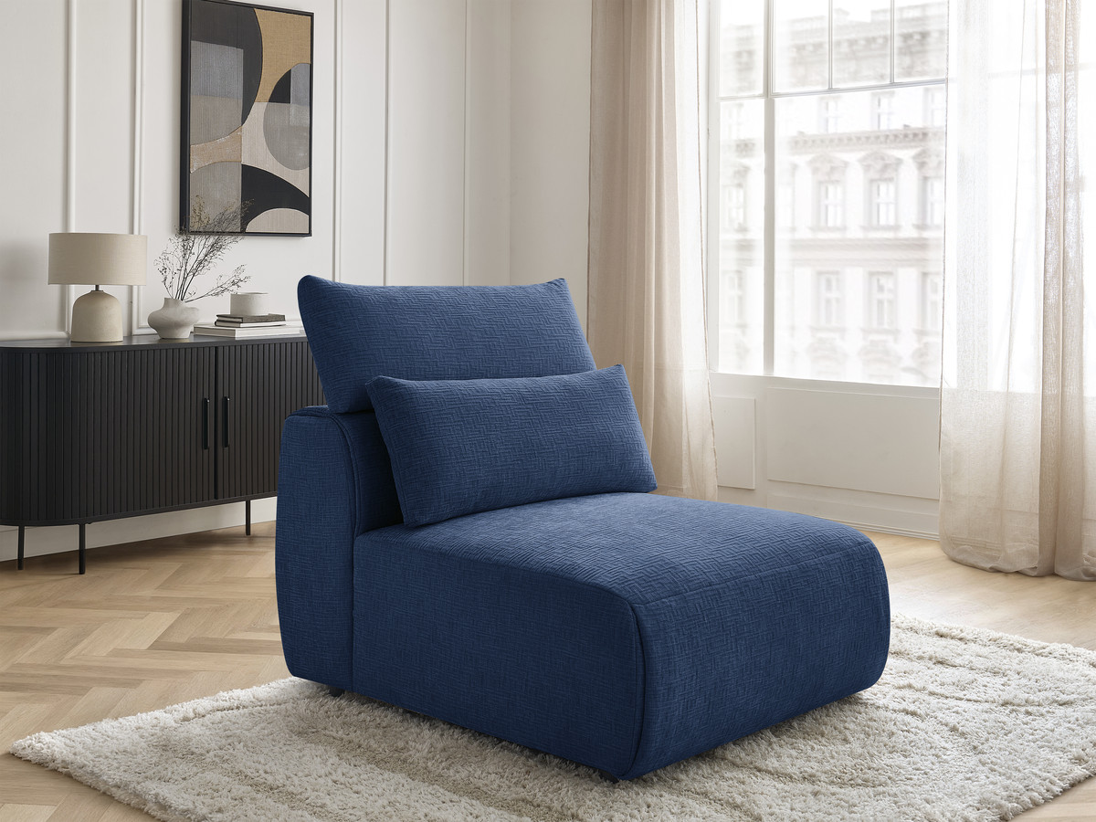 JANA modulaire bank 1-zits chaise longue met hoofdsteun, structuurstof