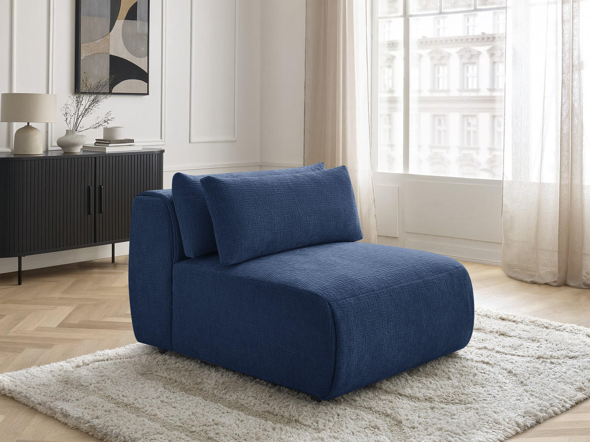 JANA modulaire bank 1-zits chaise longue met hoofdsteun, structuurstof