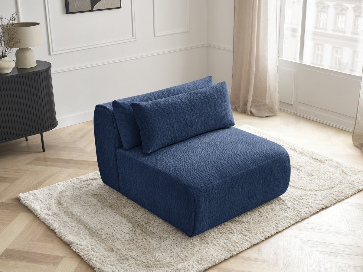 JANA modulaire bank 1-zits chaise longue met hoofdsteun, structuurstof