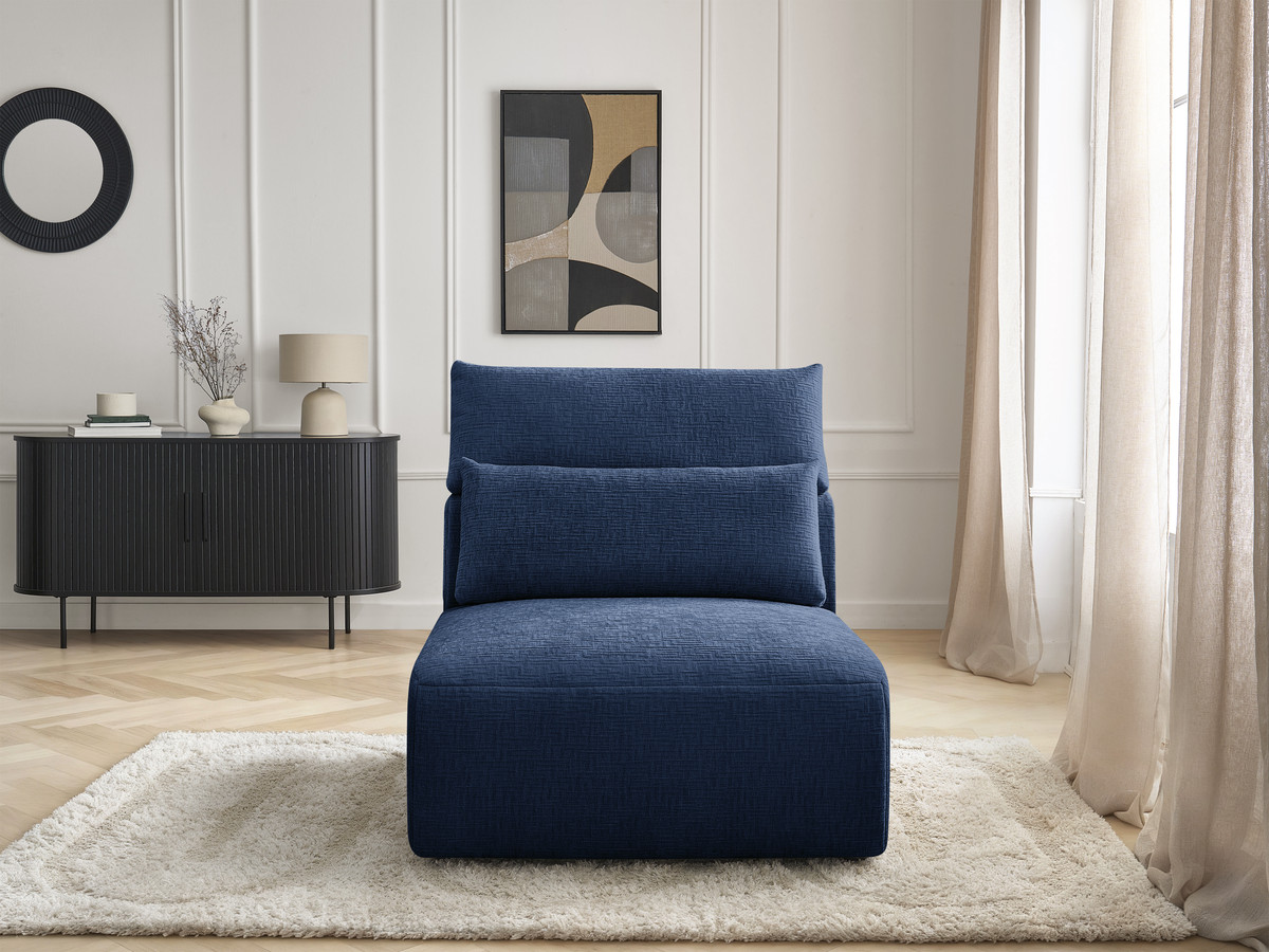 JANA modulaire bank 1-zits chaise longue met hoofdsteun, structuurstof