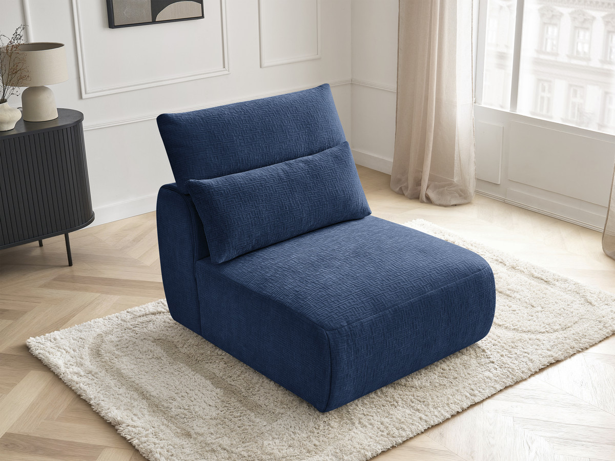 JANA modulaire bank 1-zits chaise longue met hoofdsteun, structuurstof