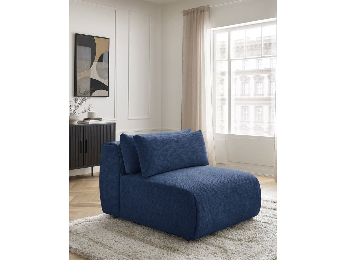 JANA modulaire bank 1-zits chaise longue met hoofdsteun, structuurstof