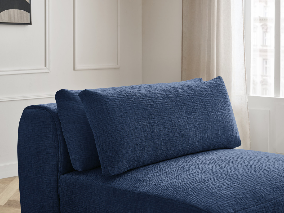 JANA modulaire bank 1-zits chaise longue met hoofdsteun, structuurstof