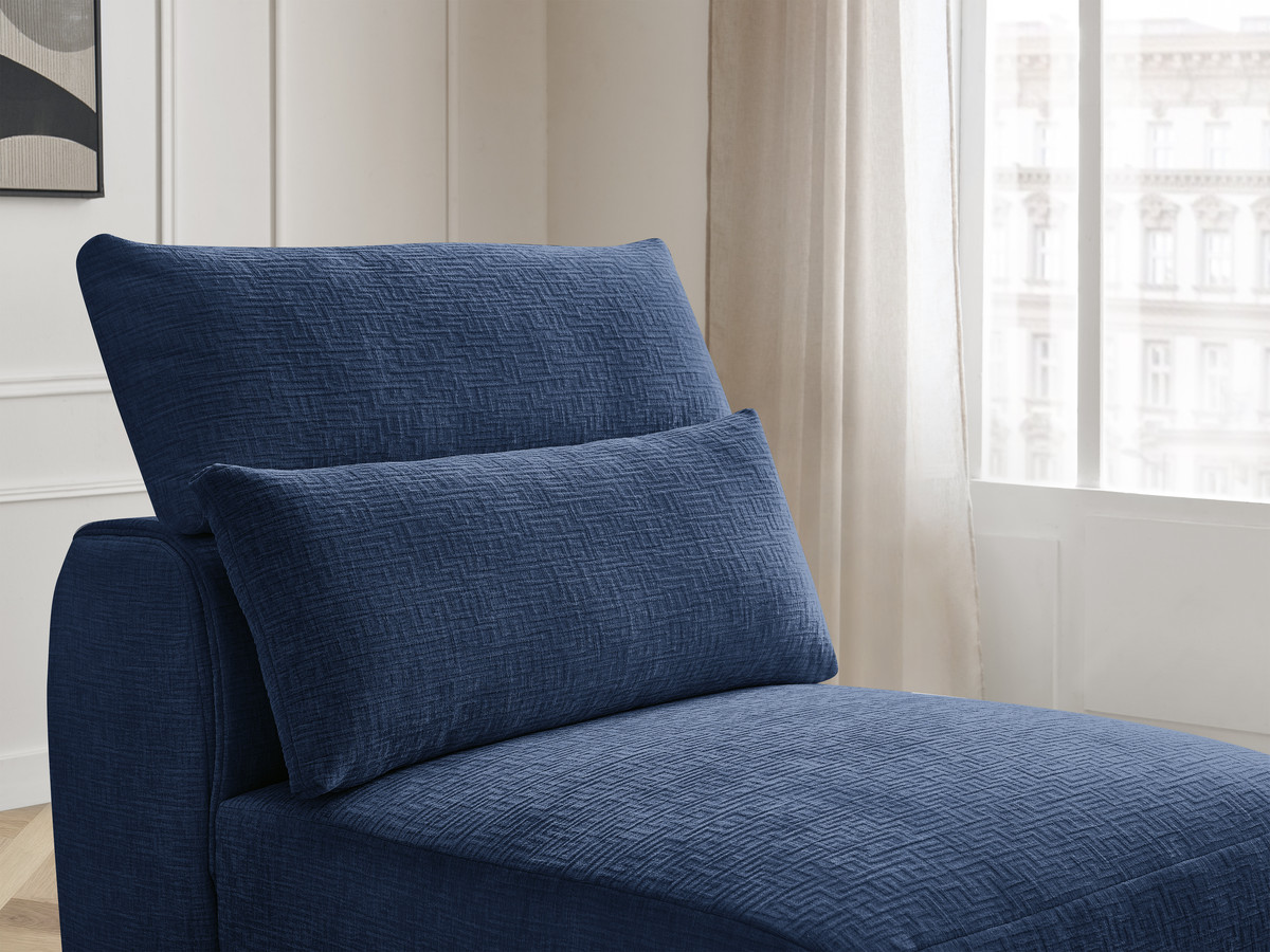 JANA modulaire bank 1-zits chaise longue met hoofdsteun, structuurstof