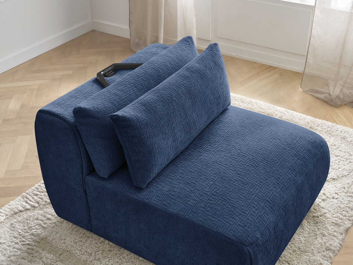 JANA modulaire bank 1-zits chaise longue met hoofdsteun, structuurstof