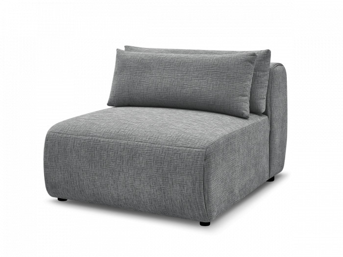 Chauffeuse 1 place avec têtière pour canapé modulable JANA tissu texturé