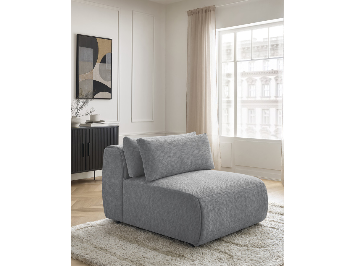 JANA modulaire bank 1-zits chaise longue met hoofdsteun, structuurstof