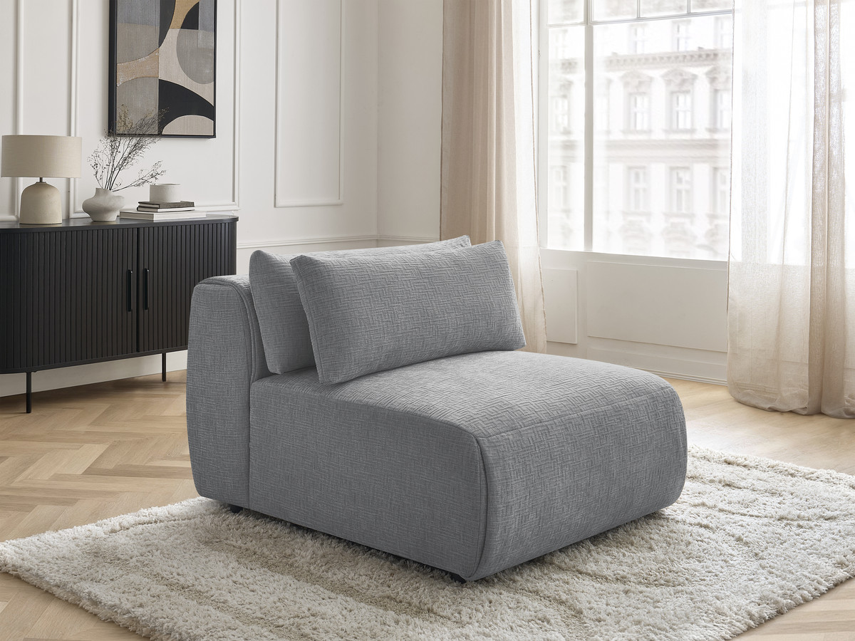 JANA modulaire bank 1-zits chaise longue met hoofdsteun, structuurstof