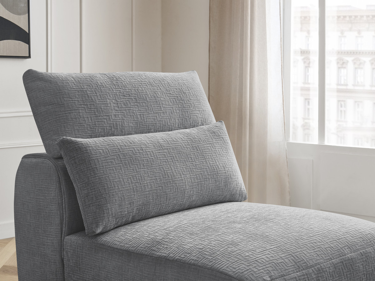 JANA modulaire bank 1-zits chaise longue met hoofdsteun, structuurstof