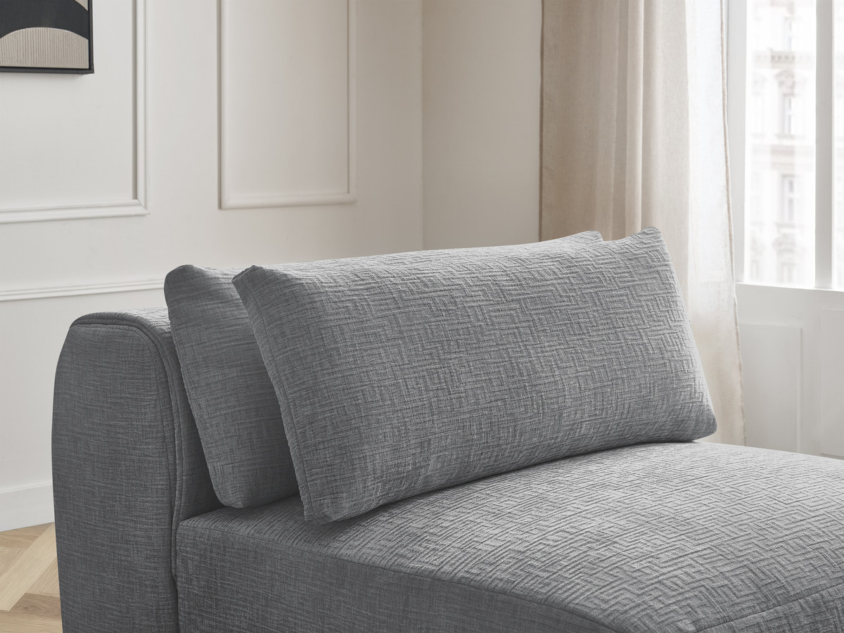 JANA modulaire bank 1-zits chaise longue met hoofdsteun, structuurstof