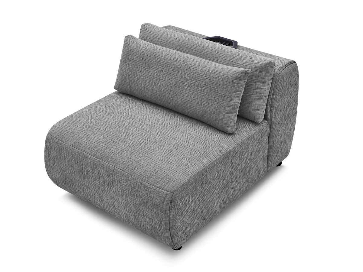 JANA modulaire bank 1-zits chaise longue met hoofdsteun, structuurstof