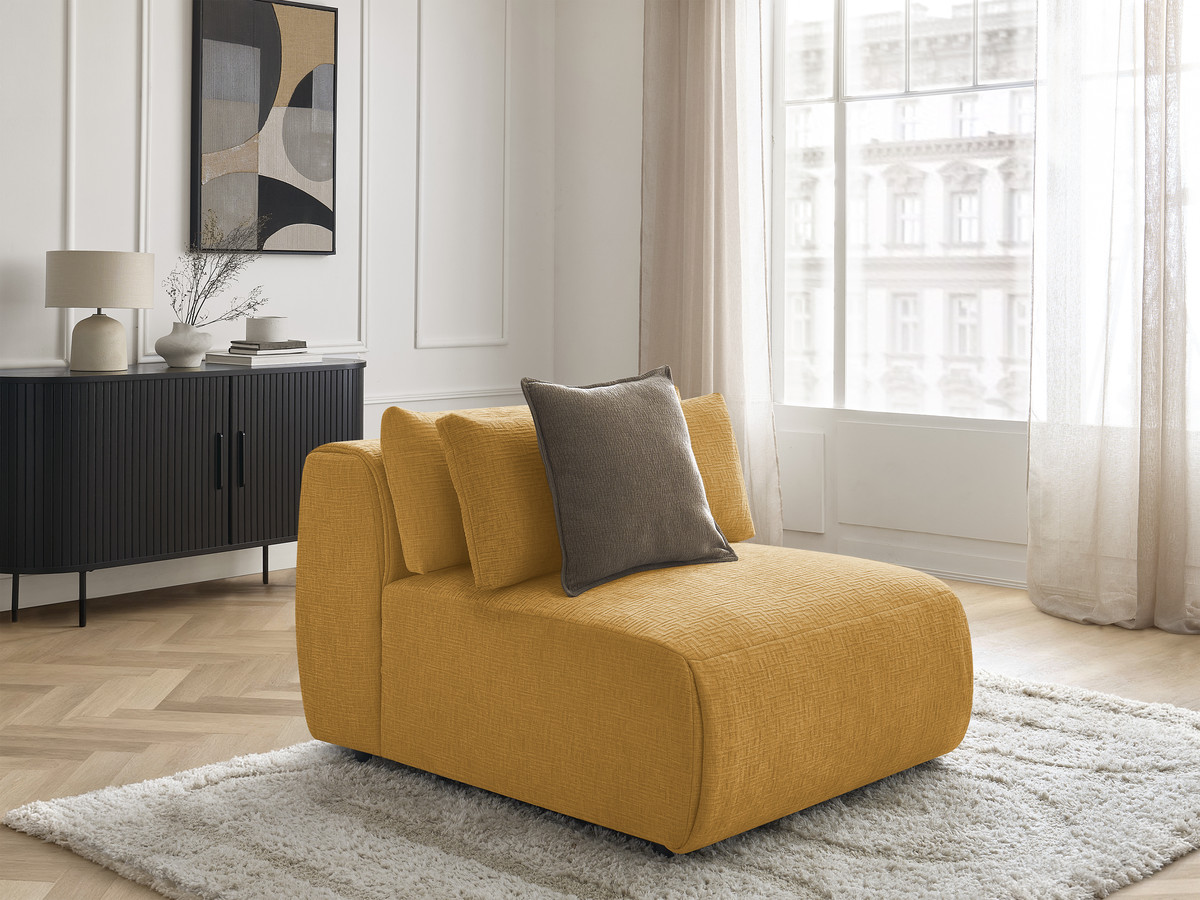 JANA modulaire bank 1-zits chaise longue met hoofdsteun, structuurstof