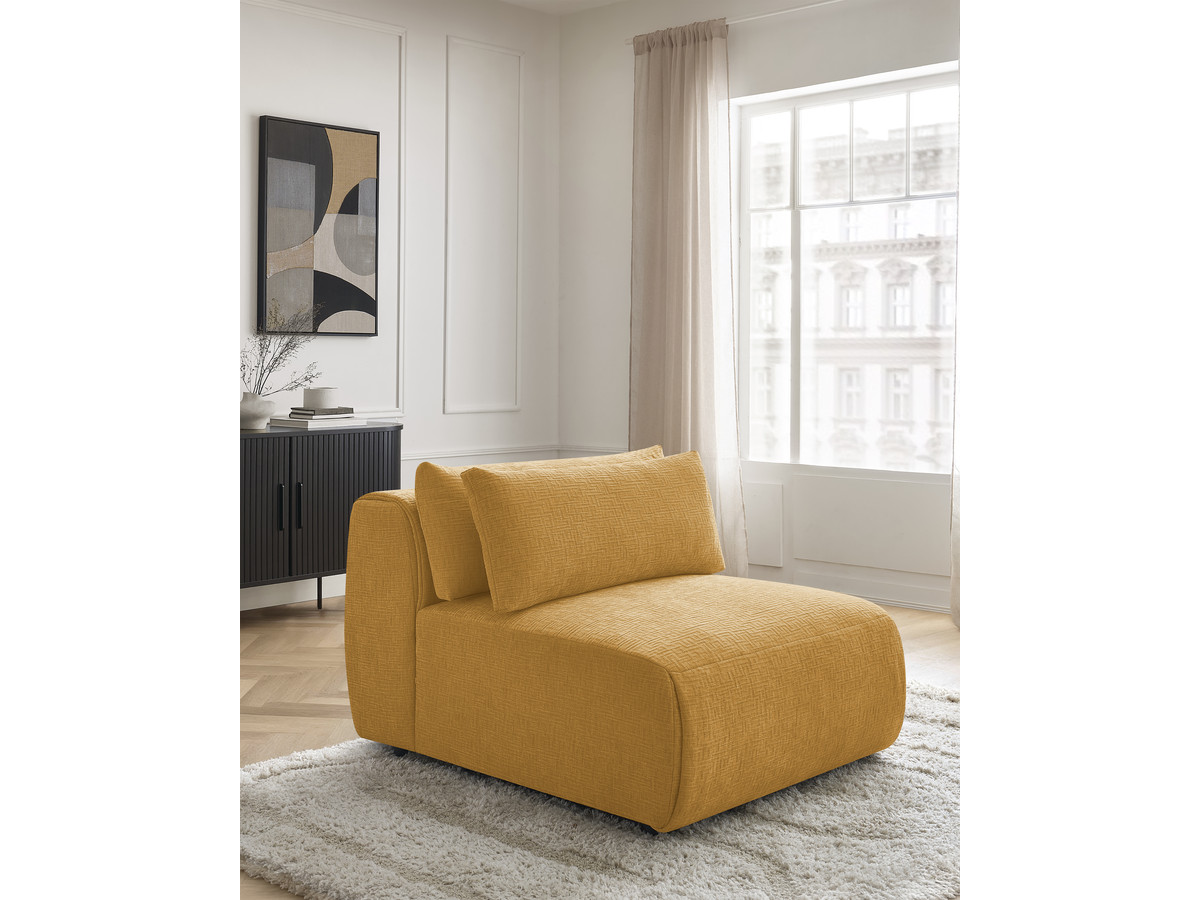 JANA modulaire bank 1-zits chaise longue met hoofdsteun, structuurstof