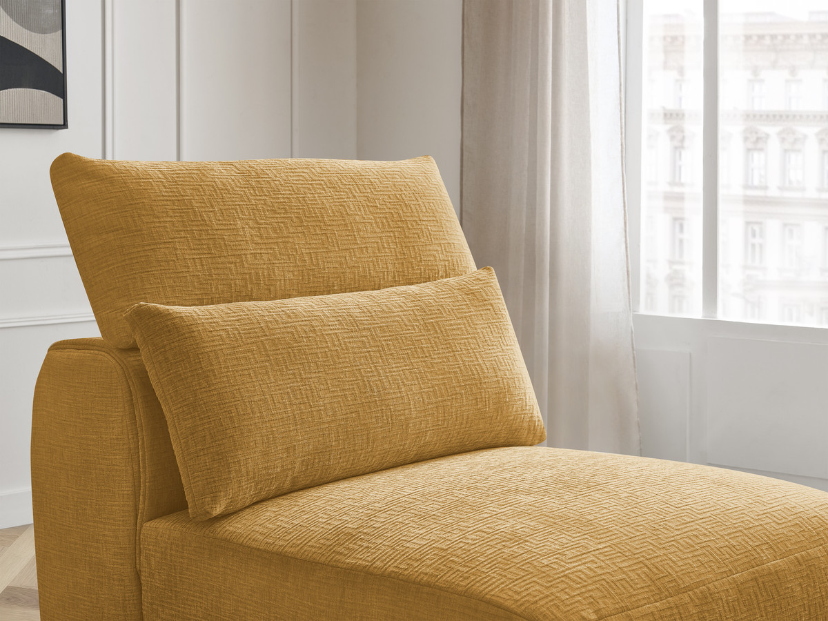 JANA modulaire bank 1-zits chaise longue met hoofdsteun, structuurstof