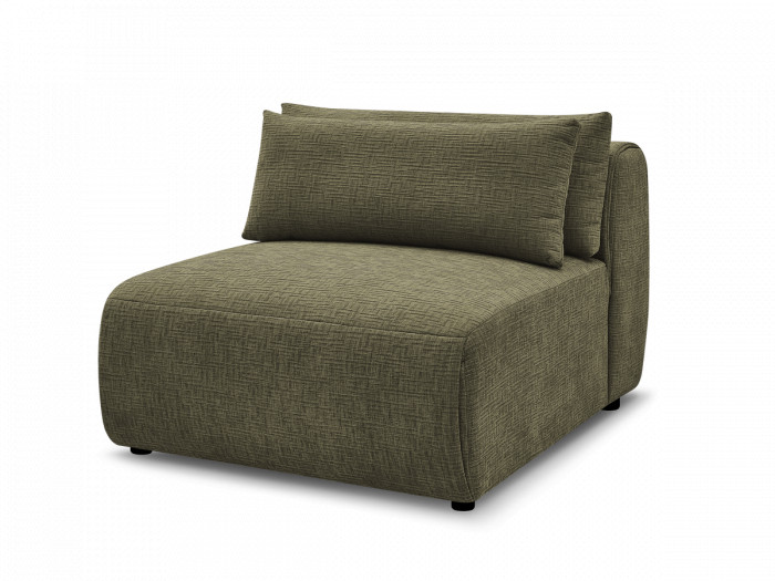 Chauffeuse 1 place avec têtière pour canapé modulable JANA tissu texturé