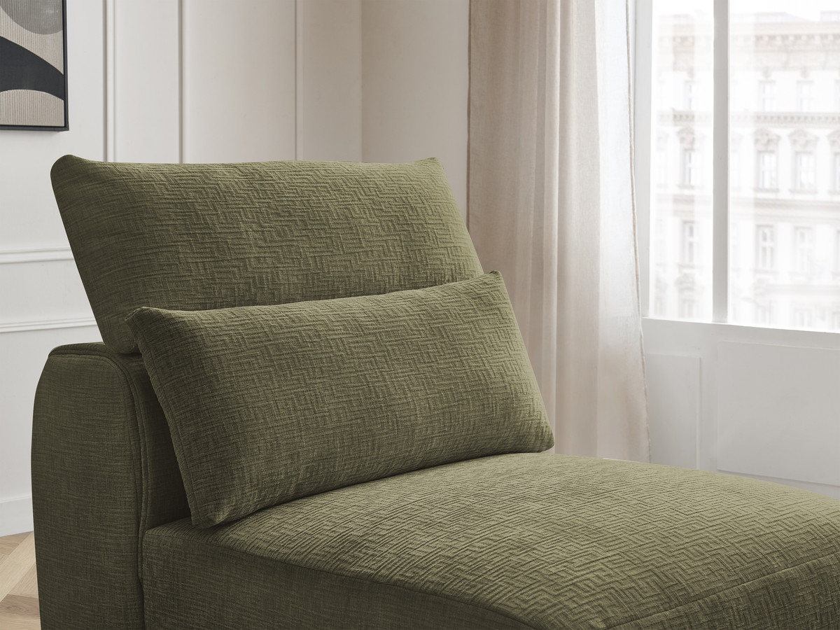 JANA modulaire bank 1-zits chaise longue met hoofdsteun, structuurstof