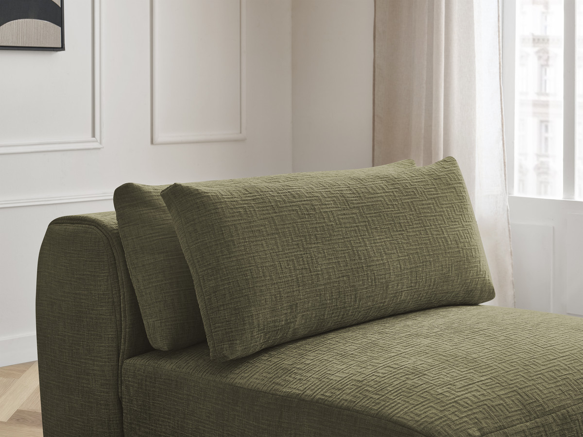 JANA modulaire bank 1-zits chaise longue met hoofdsteun, structuurstof