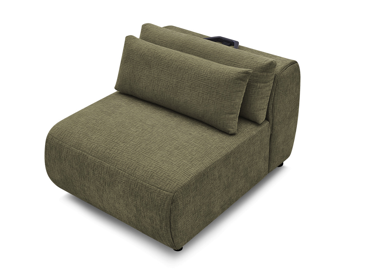 JANA modulaire bank 1-zits chaise longue met hoofdsteun, structuurstof