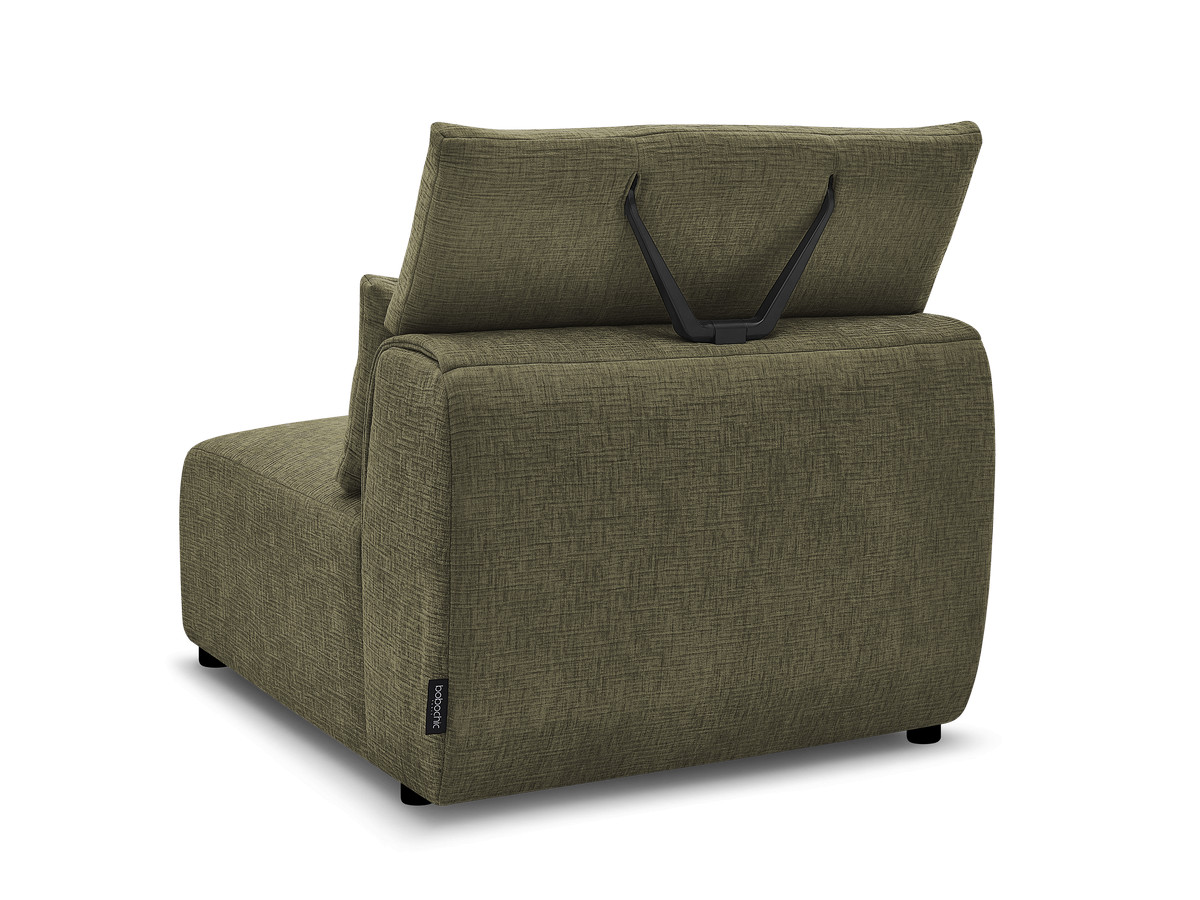 JANA modulaire bank 1-zits chaise longue met hoofdsteun, structuurstof