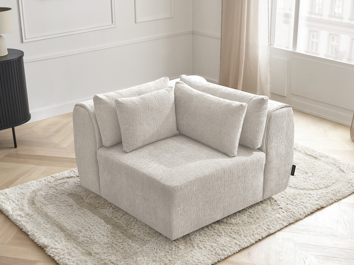 Hoek met hoofdsteun voor modulaire bank JANA, structuurstof